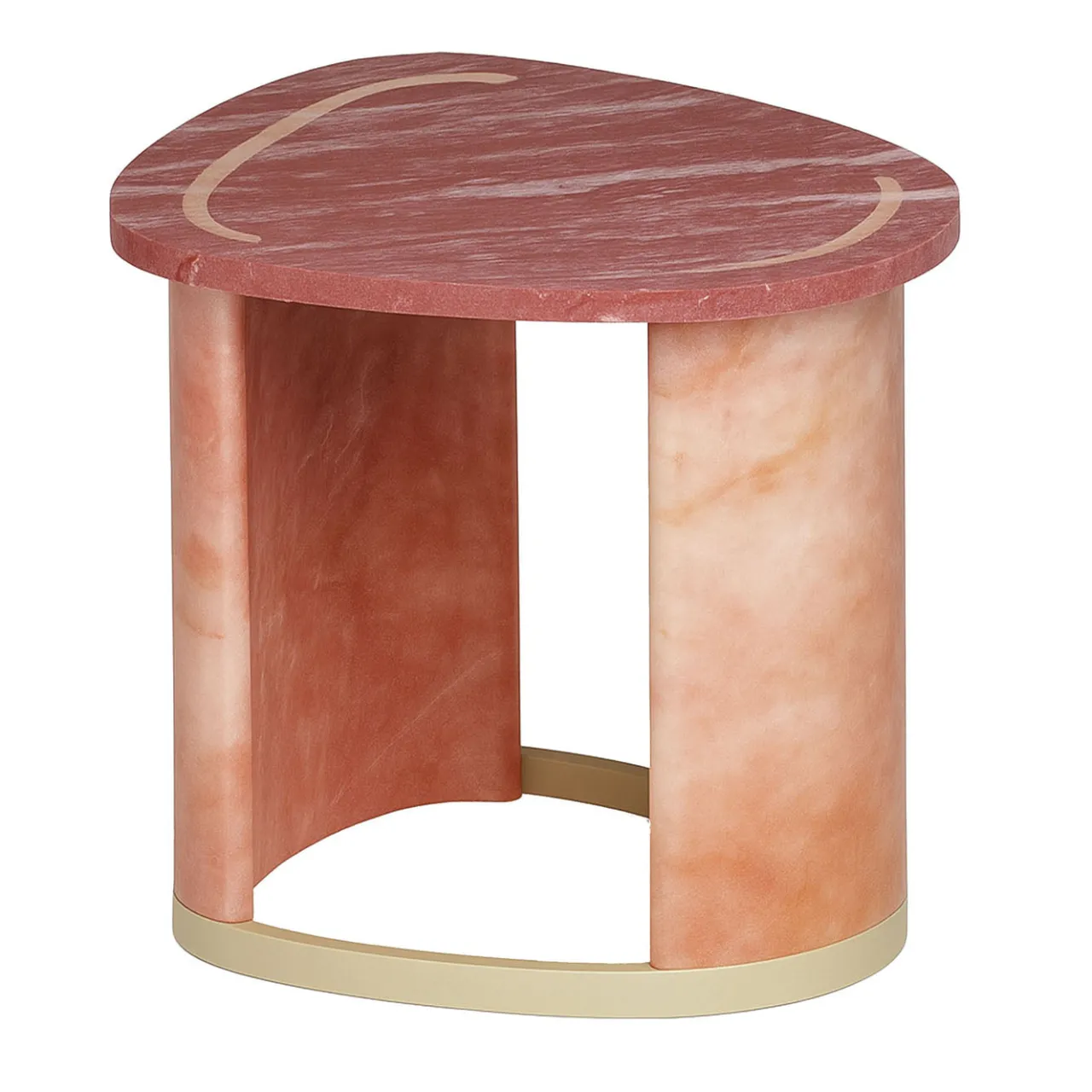 Giovannozzi Marmi Side Tables<Pear Pink Onyx Side Table by Ashley Gadeova