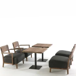 Riva 1920 Bistro Tables<Pebbles Small Square Bistro Table by Terry Dwan