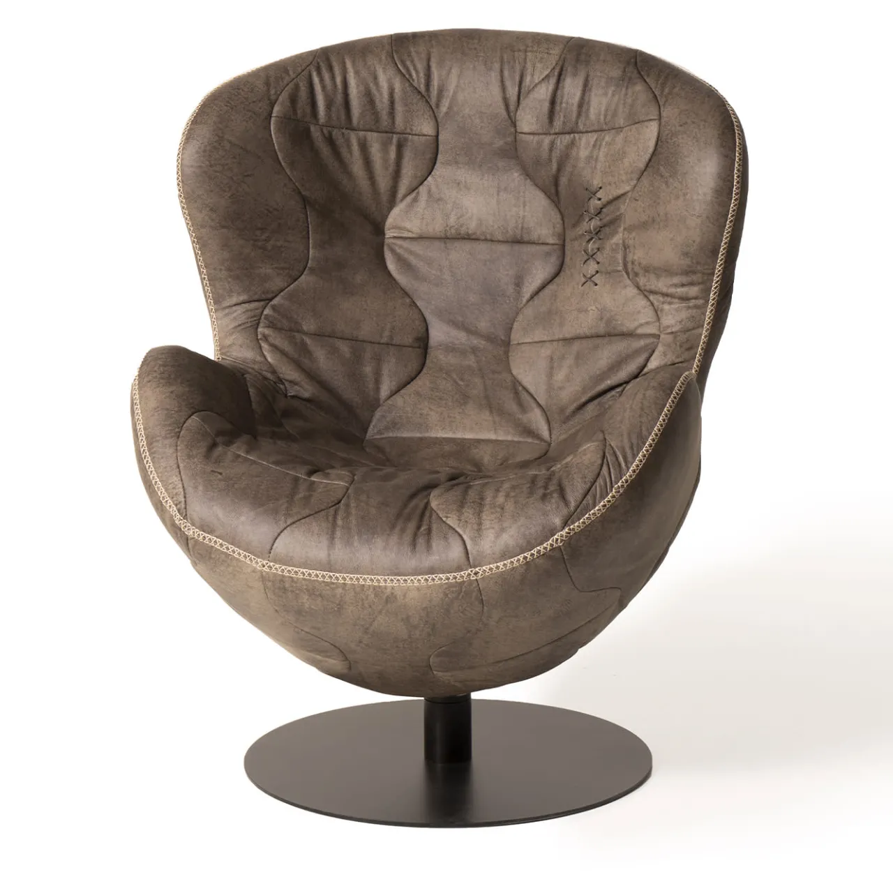 Mantellassi 1926 Armchairs<Pelè light brown swivel armchair