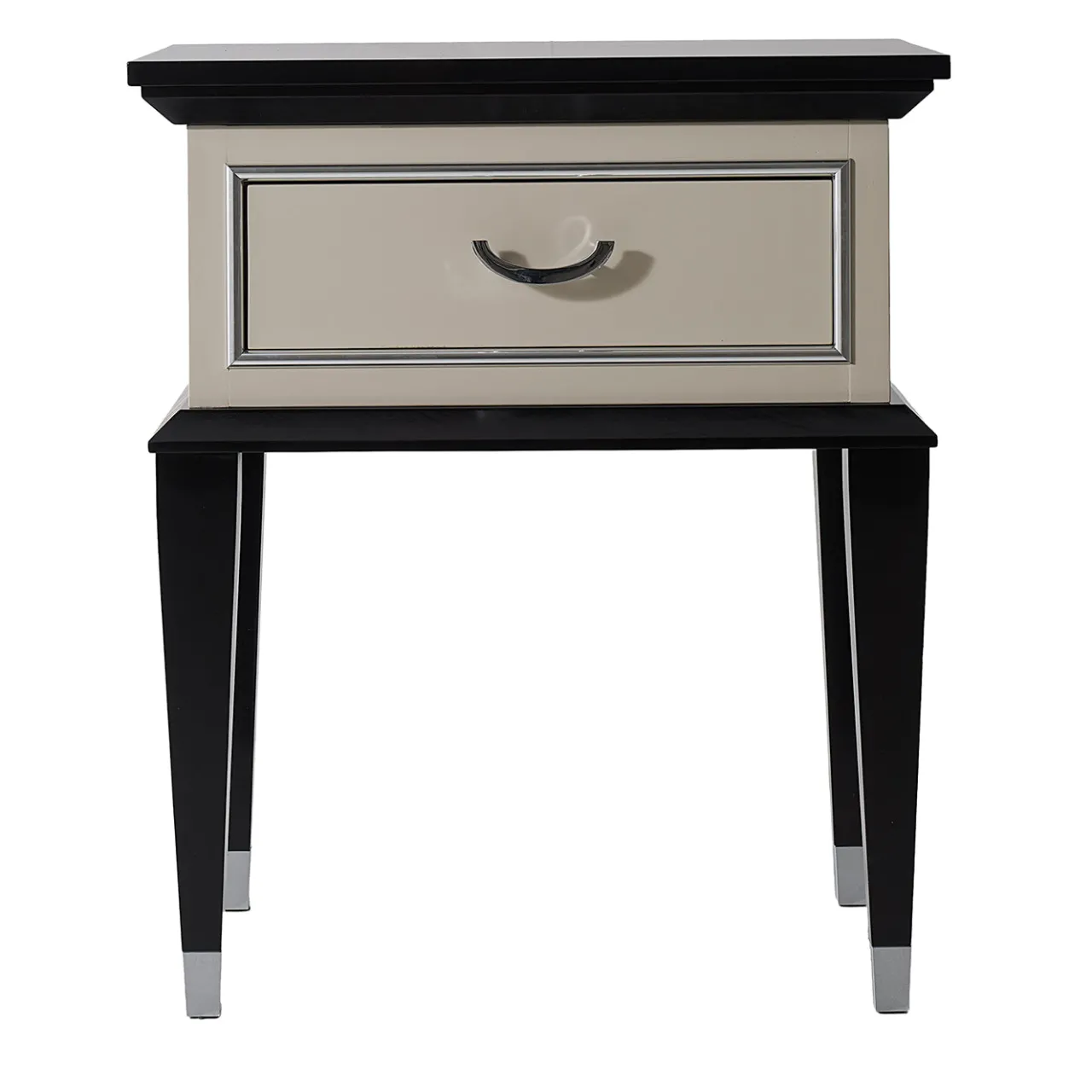 LCI_DECORA Nightstands<Penthouse Black and White Nightstand