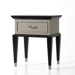 LCI_DECORA Nightstands<Penthouse Black and White Nightstand