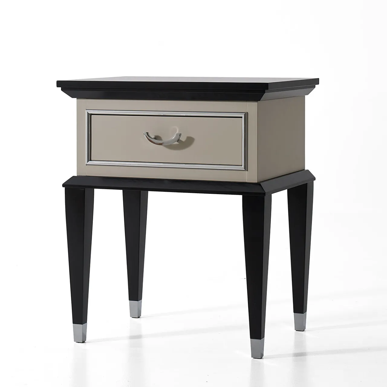 LCI_DECORA Nightstands<Penthouse Black and White Nightstand