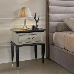 LCI_DECORA Nightstands<Penthouse Black and White Nightstand