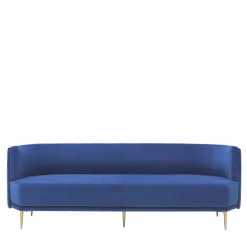 Sitia Sofas<Pergy Blue Velvet 3-Seat Sofa