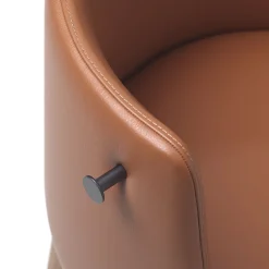 Sitia Chairs<Pergy Leather Chair with Walnut Legs and Bag Holder Hook