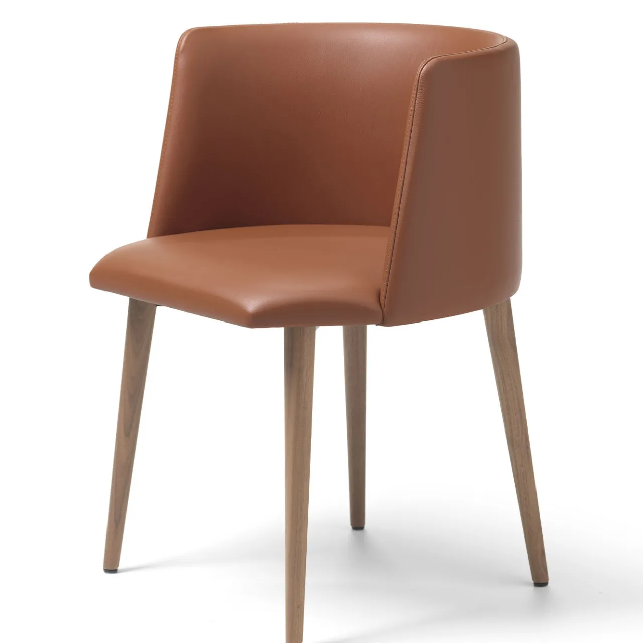 Sitia Chairs<Pergy Leather Chair with Walnut Legs and Bag Holder Hook