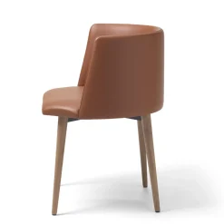 Sitia Chairs<Pergy Leather Chair with Walnut Legs and Bag Holder Hook