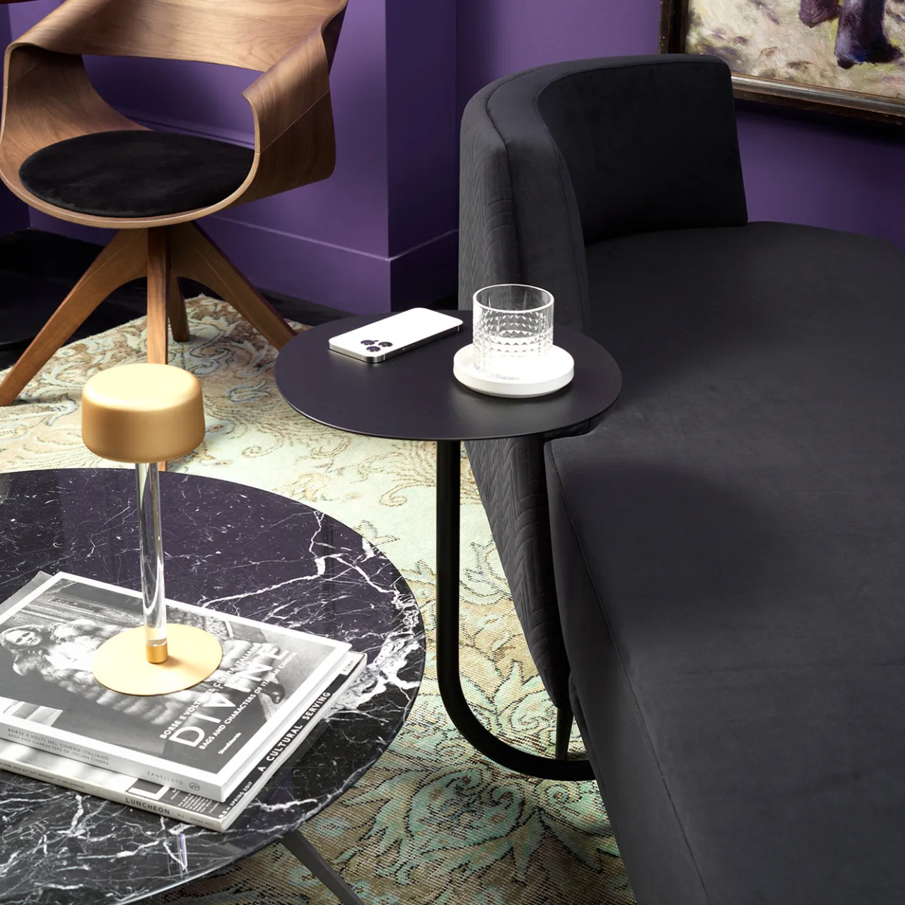 Sitia Chaises<Pergy Vis-à-Vis Black Sofa