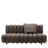Exteta Outdoor Sofas & Benches<Periscopio Fluted Gray Nubuck Leather Sofa by Studiopepe