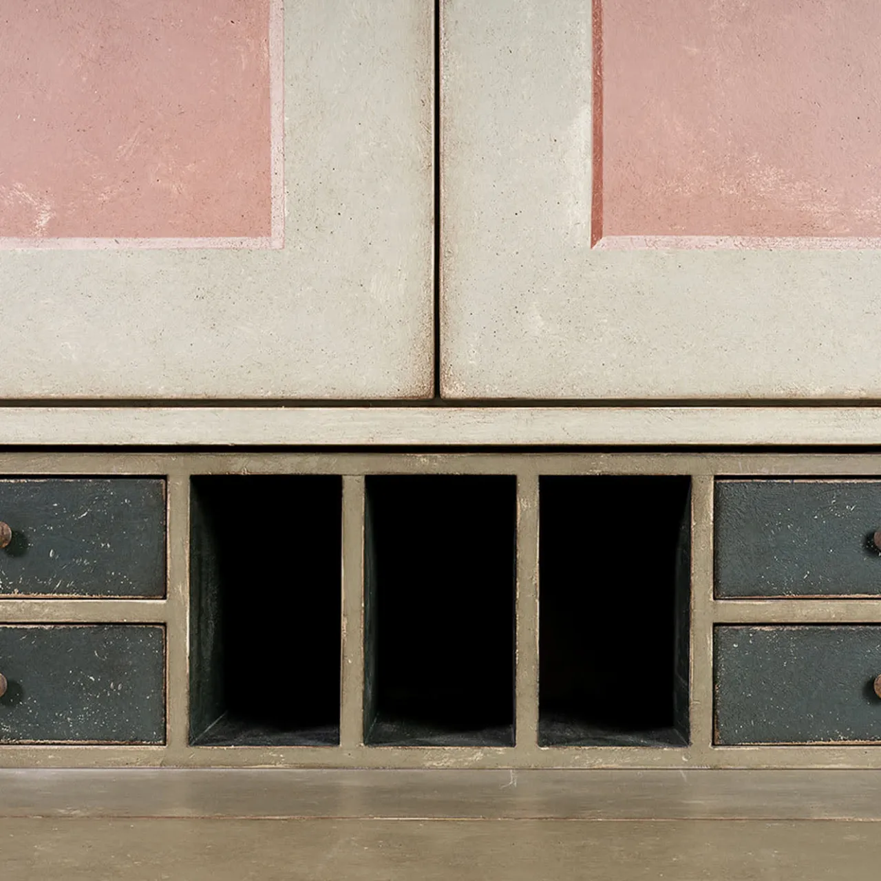 Porte Italia Dressers<Pesaro Secretary Pink And Light Green Dresser