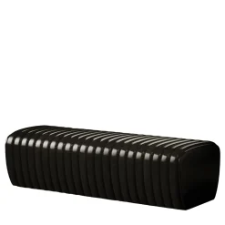 Giopagani Benches<Petit Arret BLACK LEATHER BENCH