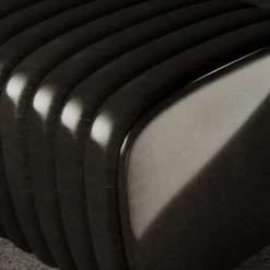 Giopagani Benches<Petit Arret BLACK LEATHER BENCH
