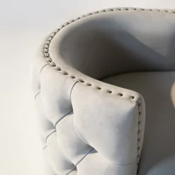 Mantellassi 1926 Armchairs<Petra light gray capitonnè armchair