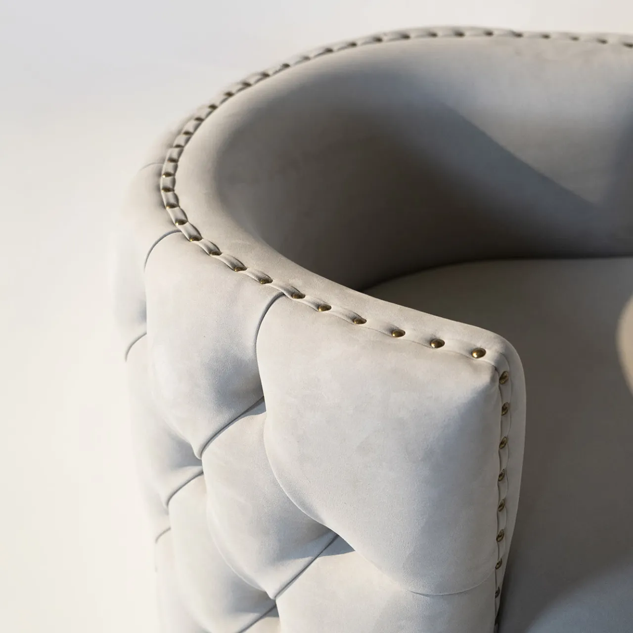 Mantellassi 1926 Armchairs<Petra light gray capitonnè armchair