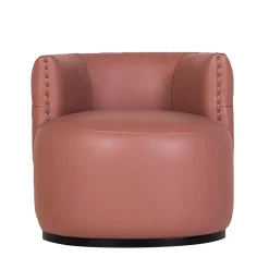 Mantellassi 1926 Armchairs<Petra pink leather capitonnè armchair
