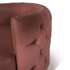 Mantellassi 1926 Armchairs<Petra pink leather capitonnè armchair