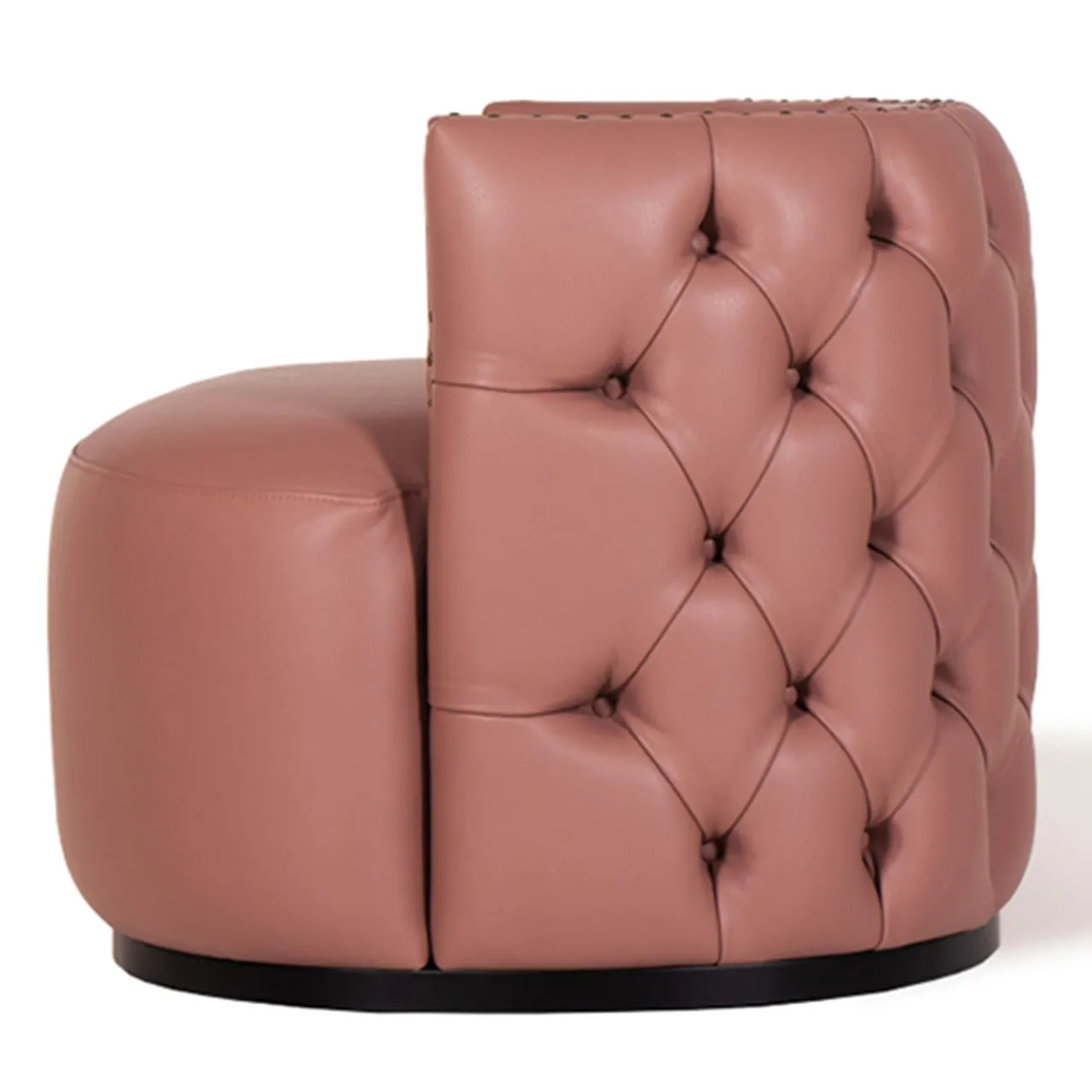 Mantellassi 1926 Armchairs<Petra pink leather capitonnè armchair