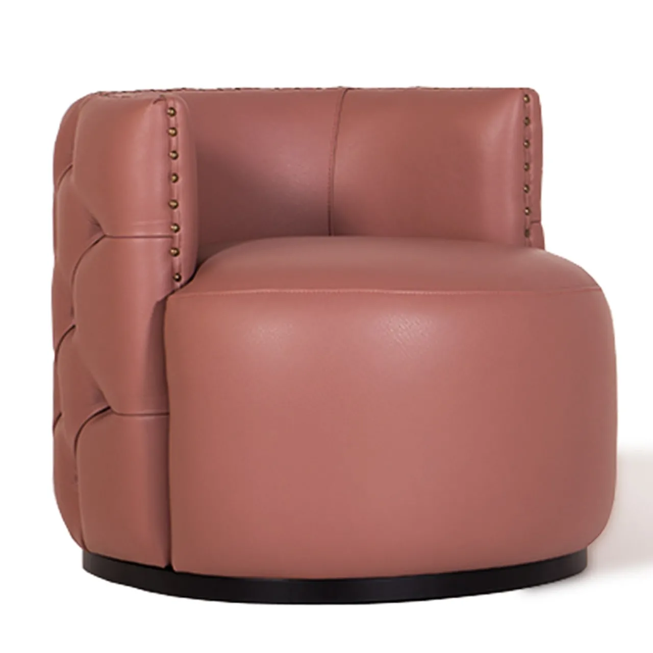 Mantellassi 1926 Armchairs<Petra pink leather capitonnè armchair
