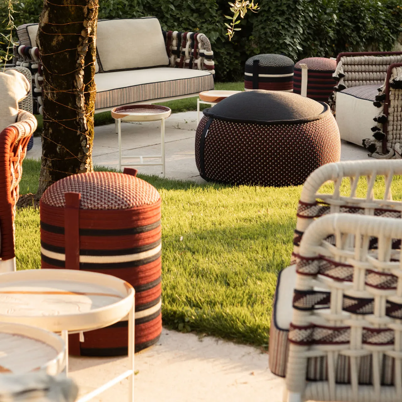 Nodo Italia Outdoor Chairs & Stools<Phanteon Outdoor Pouf by Antonio Marras #1