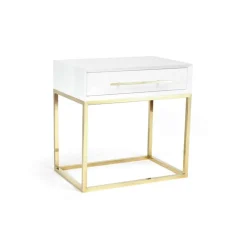 Tribute Nightstands<Piero White Side Table