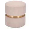 Domingo Salotti Ottomans & Poufs<Pink Cylinder Wood Pouf