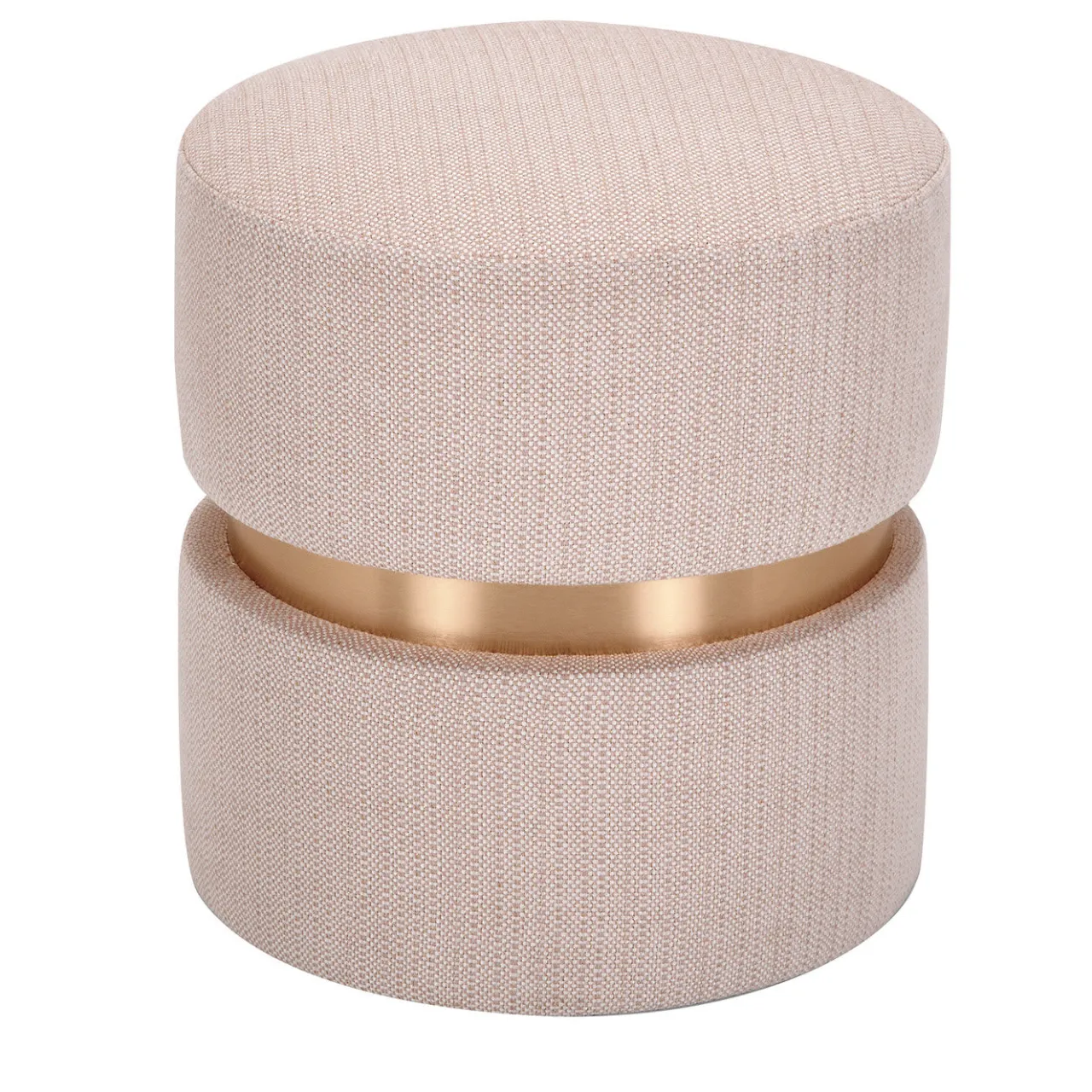 Domingo Salotti Ottomans & Poufs<Pink Cylinder Wood Pouf