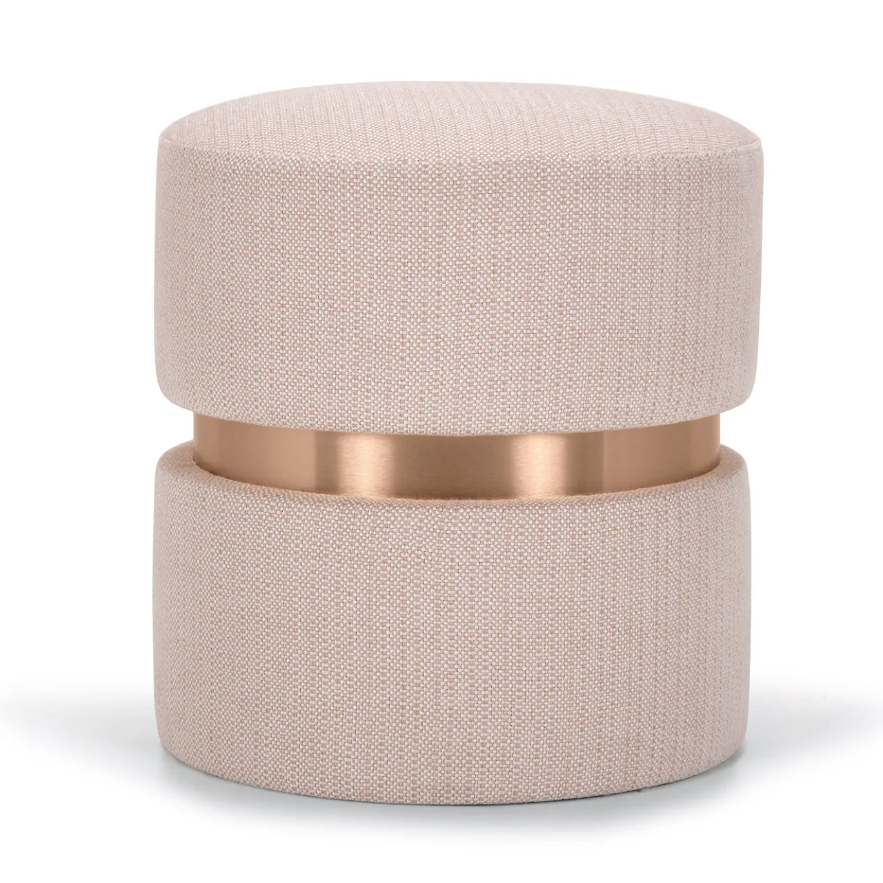 Domingo Salotti Ottomans & Poufs<Pink Cylinder Wood Pouf