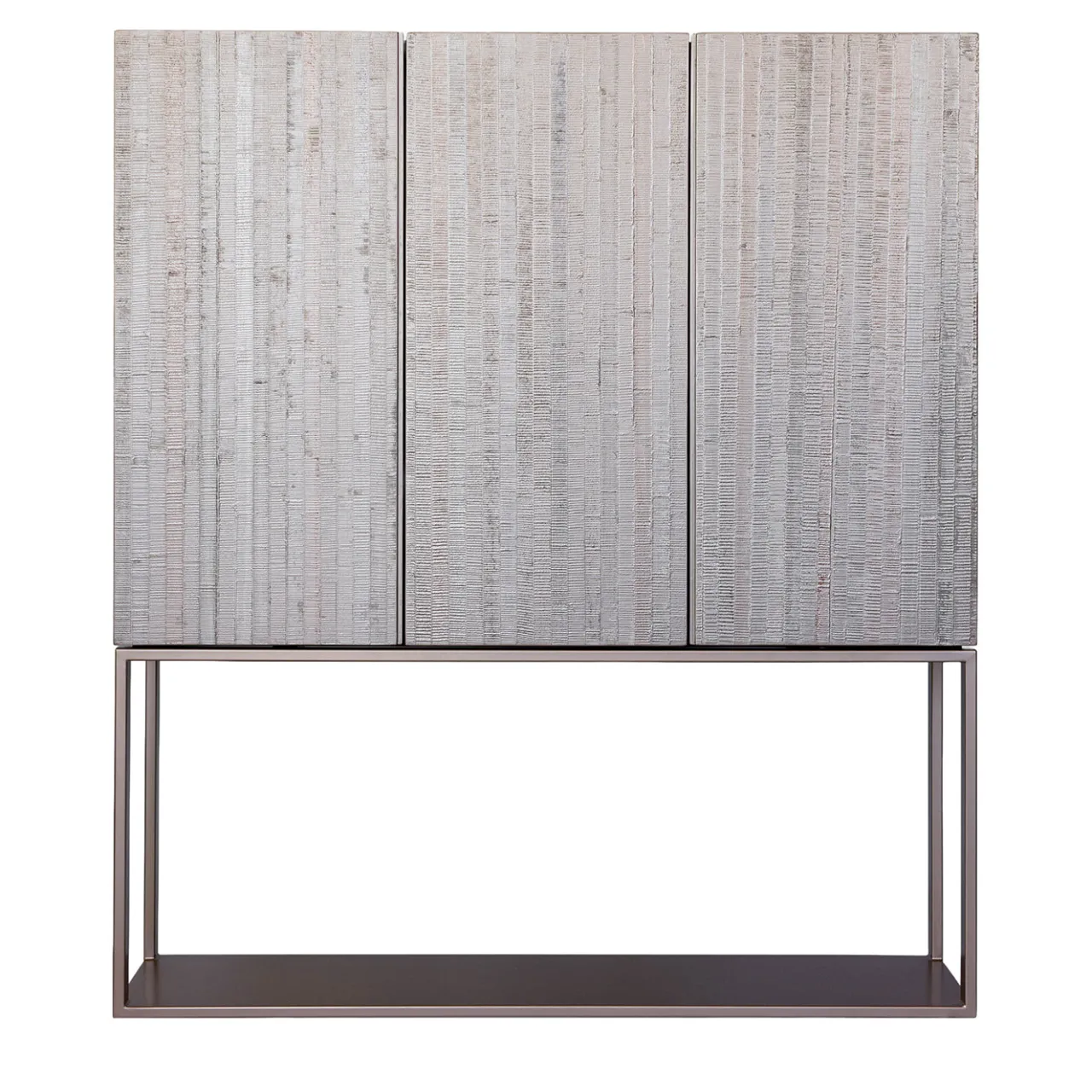 BottegaNera Furniture Cabinets<Pink Gold Cabinet with Glass Shelves