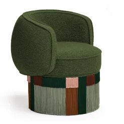 Lorenza Bozzoli Couture Armchairs<Pirouette 80 Clu Swivel Geo Wien Armchair by Lorenza Bozzoli