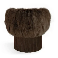 Lorenza Bozzoli Couture Armchairs<Pirouette Chocolate Brown Swivel Armchair
