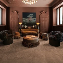 Lorenza Bozzoli Couture Armchairs<Pirouette Chocolate Brown Swivel Armchair