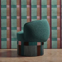 Lorenza Bozzoli Couture Armchairs<Pirouette Clu Swivel Geo Wien Armchair by Lorenza Bozzoli