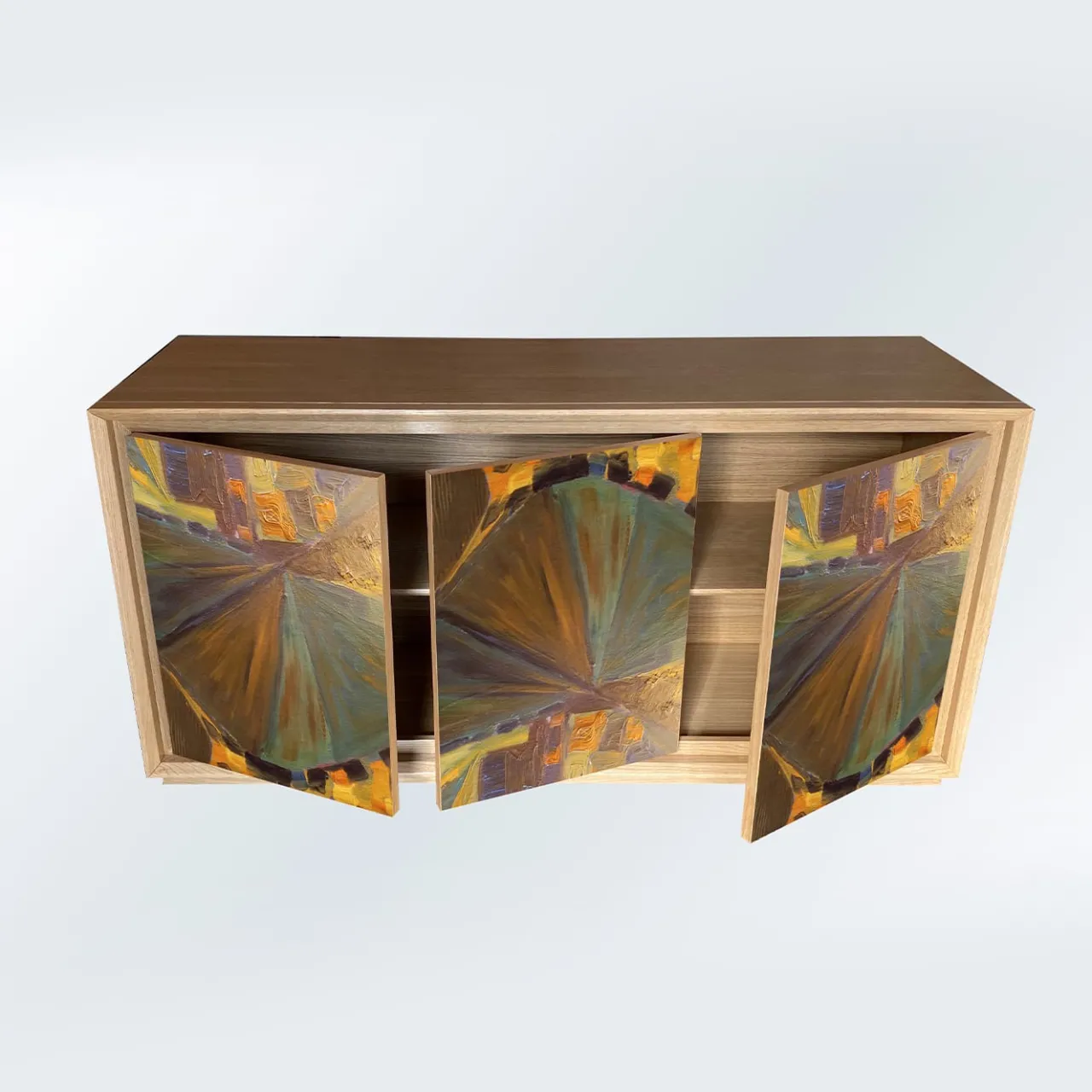 Meccani Design Sideboards Buffets<Pittura Quattro Polychrome Sideboard by Mascia Meccani