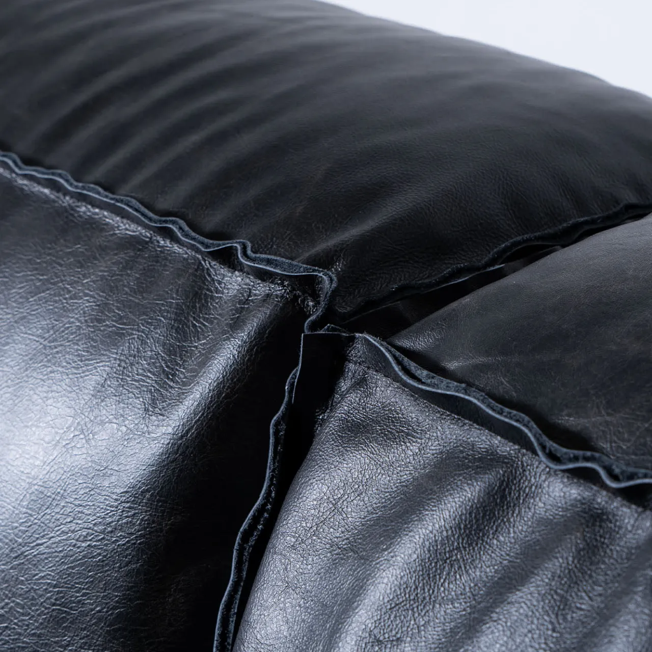 Mantellassi 1926 Sofas<Placido Anthracite Leather Modular Sofa
