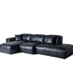Mantellassi 1926 Sofas<Placido Anthracite Leather Modular Sofa