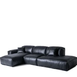Mantellassi 1926 Sofas<Placido Anthracite Leather Modular Sofa