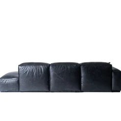 Mantellassi 1926 Sofas<Placido Anthracite Leather Modular Sofa