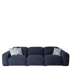 Mantellassi 1926 Sofas<Placido Blue Fabric 3-Seater Sofa