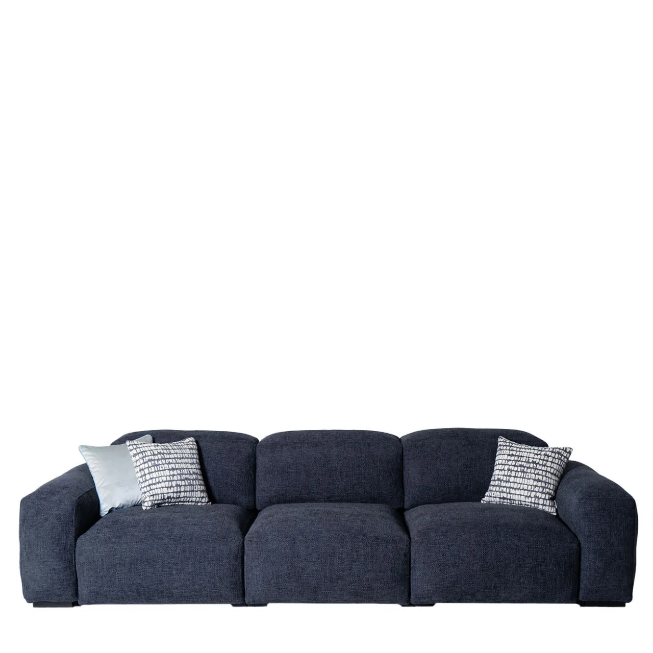 Mantellassi 1926 Sofas<Placido Blue Fabric 3-Seater Sofa