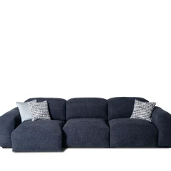 Mantellassi 1926 Sofas<Placido Blue Fabric 3-Seater Sofa