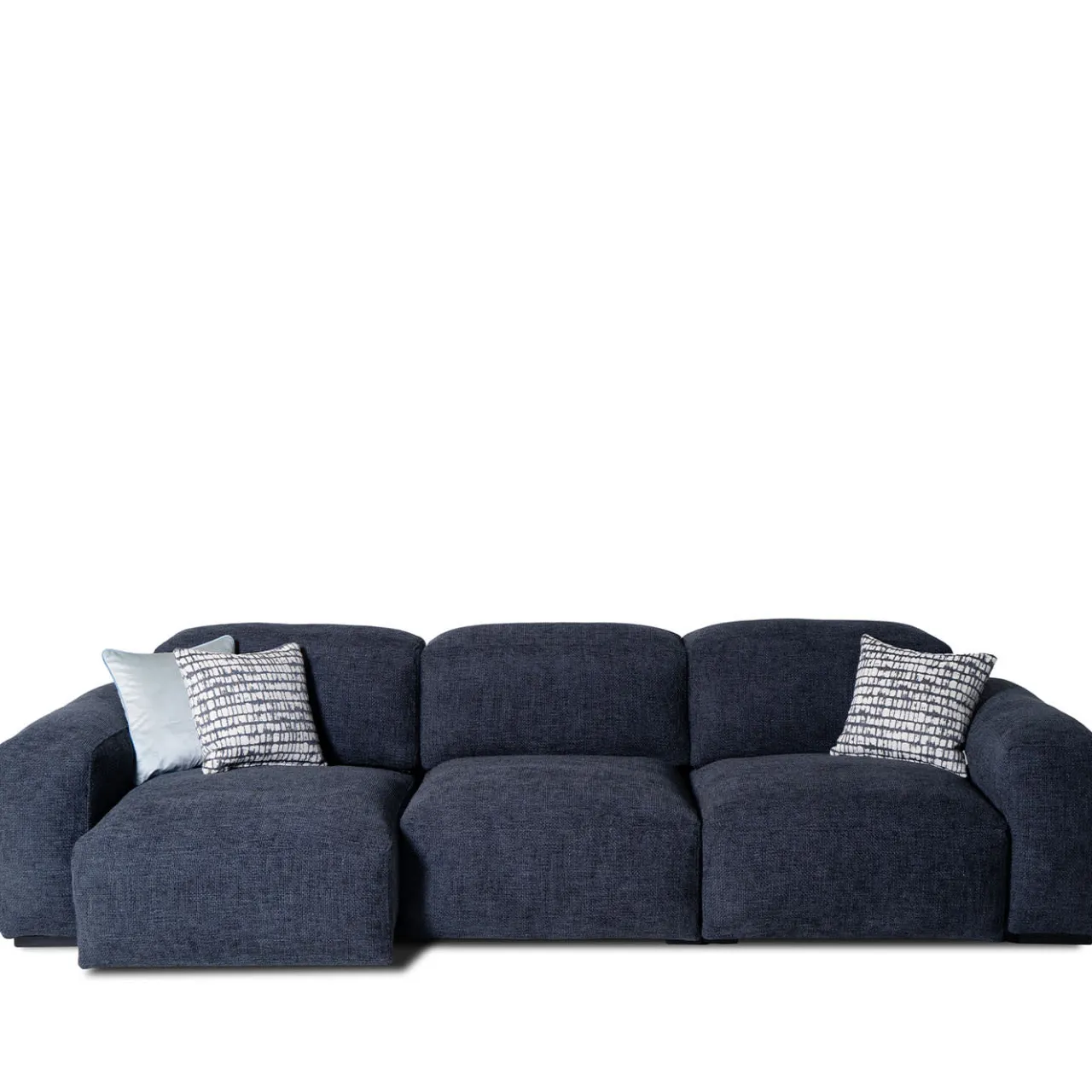 Mantellassi 1926 Sofas<Placido Blue Fabric 3-Seater Sofa