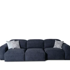 Mantellassi 1926 Sofas<Placido Blue Fabric 3-Seater Sofa