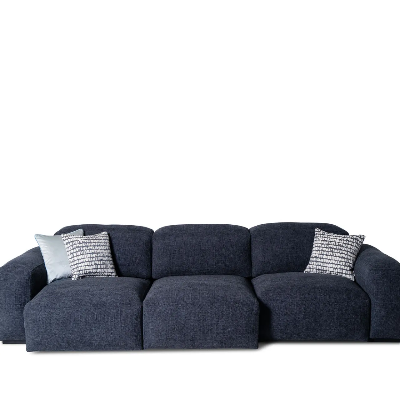Mantellassi 1926 Sofas<Placido Blue Fabric 3-Seater Sofa