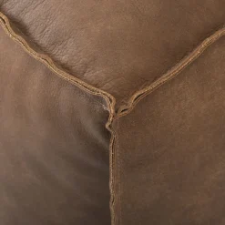 Mantellassi 1926 Sofas<Placido brown leather modular sofa with Free Side