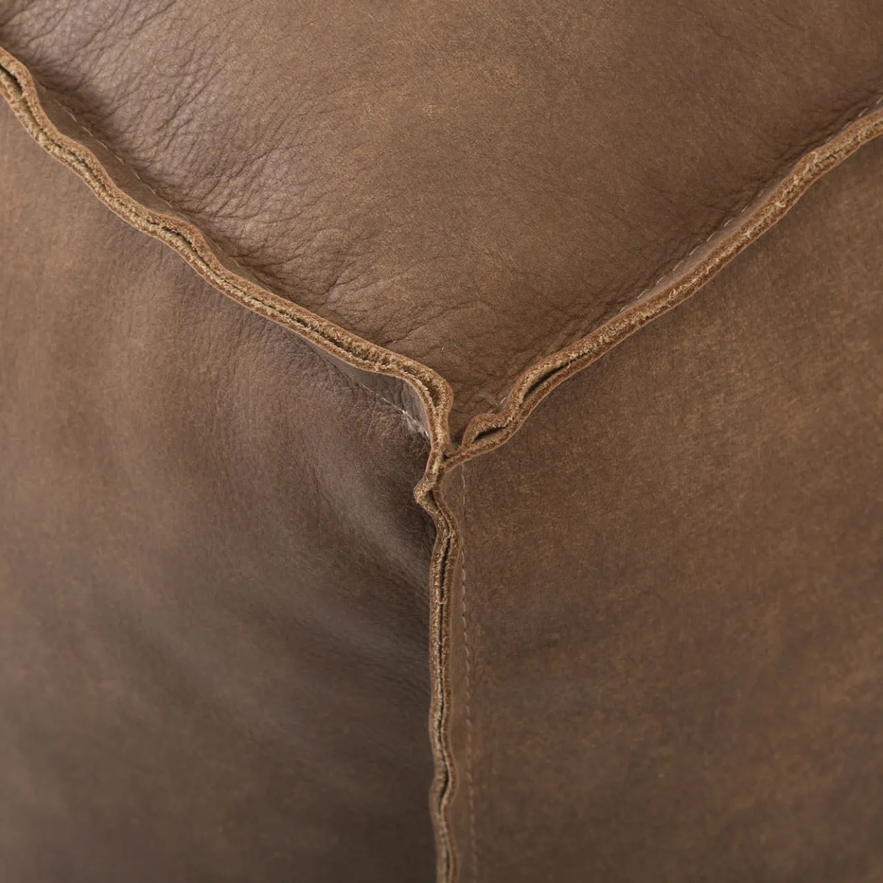 Mantellassi 1926 Sofas<Placido brown leather modular sofa with Free Side