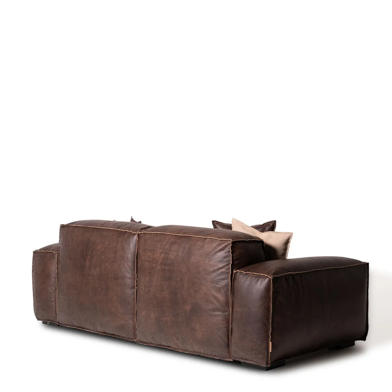 Mantellassi 1926 Sofas<Placido brown leather modular sofa