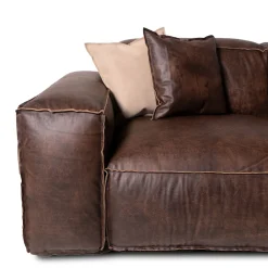 Mantellassi 1926 Sofas<Placido brown leather modular sofa