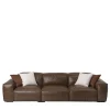 Mantellassi 1926 Sofas<Placido brown leather modular sofa