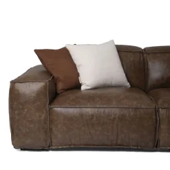 Mantellassi 1926 Sofas<Placido brown leather modular sofa