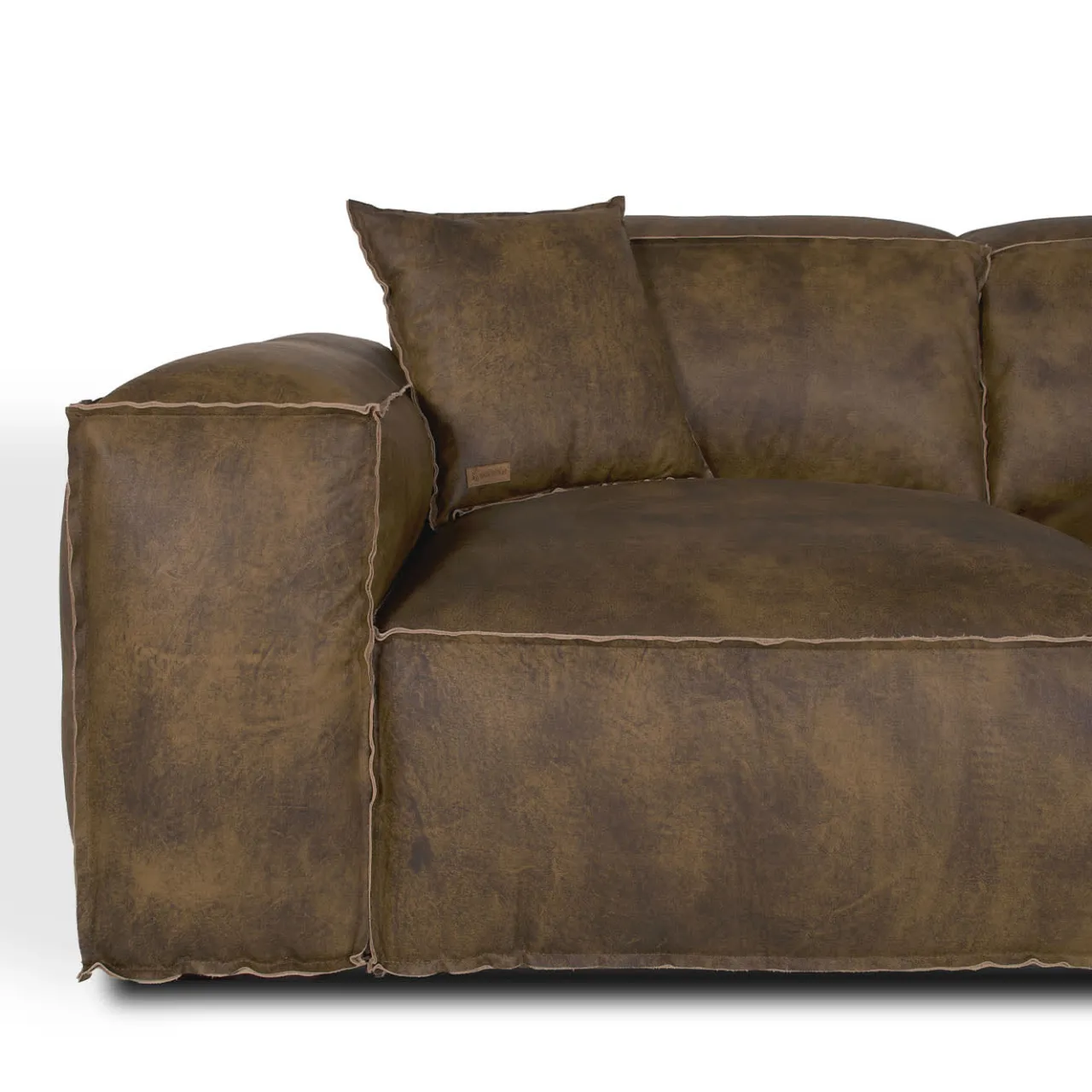 Mantellassi 1926 Sofas<Placido Brown Leather Sofa